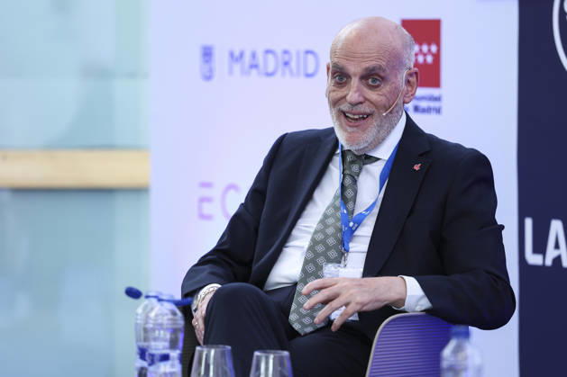 May 21, 2026, Madrid, Madrid, Spain: Javier Tebas, president of LaLiga, participates in a discussion on â€oeTechnology, Piracy, and Artificial Intelligence in Sports†during the ISDE Sports Convention at the Official College of Architects of Madrid on May 21, 2026, in Madrid, Spain. Madrid Spain - ZUMAa181 20260521_zaa_a181_018 Copyright: xIrinaxR.xHipolitox