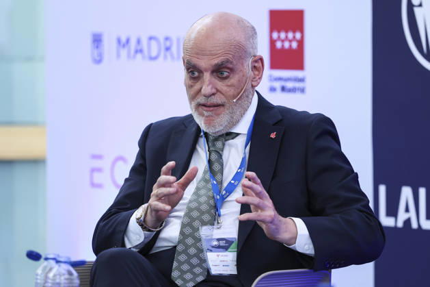 May 21, 2026, Madrid, Madrid, Spain: Javier Tebas, president of LaLiga, participates in a discussion on â€oeTechnology, Piracy, and Artificial Intelligence in Sports†during the ISDE Sports Convention at the Official College of Architects of Madrid on May 21, 2026, in Madrid, Spain. Madrid Spain - ZUMAa181 20260521_zaa_a181_021 Copyright: xIrinaxR.xHipolitox