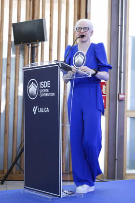 May 21, 2026, Madrid, Madrid, Spain: Susana Rodriguez, Paralympic athlete, received the Lifetime Achievement Award during the 2026 ISC Awards Ceremony, which took place.during the ISDE Sports Convention at the Official College of Architects of Madrid on May 21, 2026, in Madrid, Spain. ISDE Sports Convention - ISC Awards Ceremony - ZUMAa181 20260521_zaa_a181_042 Copyright: xIrinaxR.xHipolitox