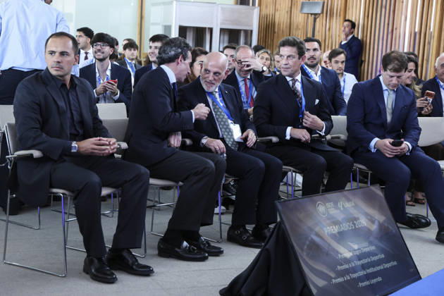 May 21, 2026, Madrid, Madrid, Spain: Marcelo Vieira, former football player, Jorge Carbajosa, basketball executive and former player and Oriol Cardona, Olympic skier, attend to the 2026 ISC Awards Ceremony, which took place.during the ISDE Sports Convention at the Official College of Architects of Madrid on May 21, 2026, in Madrid, Spain. Madrid Spain - ZUMAa181 20260521_zaa_a181_036 Copyright: xIrinaxR.xHipolitox