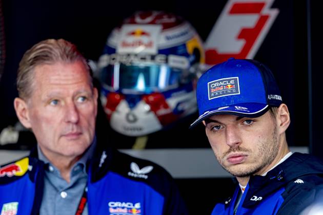 MONTREAL - Formula 1 driver Max Verstappen of Oracle Red Bull Racing with his father Jos Verstappen during the Formula 1 Canada Race at the Circuit Gilles Villeneuve on May 22, 2026 in Montreal, Canada. (Photo by DeFodi Images) -