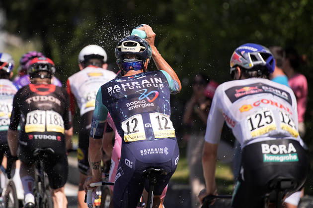 Italy™s Damiano Caruso of Bahrain Victorious during Stage 14 of the Giro d™Italia, from Aosta to Pila, Italy, Saturday, May 23, 2026. Copyright: xMarcoxAlpozzi LaPressex