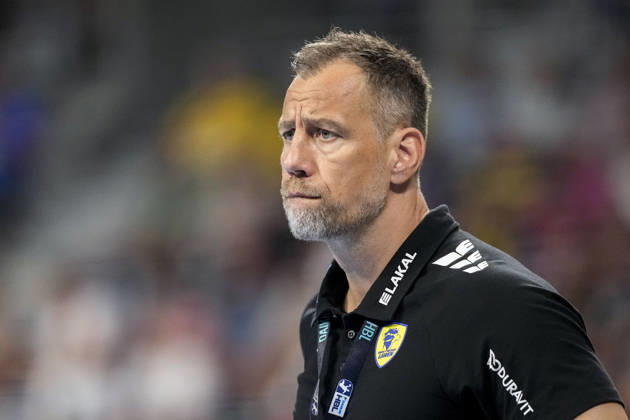 Maik Machulla (Trainer, Cheftrainer, RNL), Einzelbild, Einzelfoto, Aktion, Action, enttäuscht schauend, Enttäuschung, Frustration, disappointed, pessimistisch, 24.05.2026, Mannheim (Deutschland), Handball, Bundesliga, Rhein-Neckar Löwen - SC Magdeburg