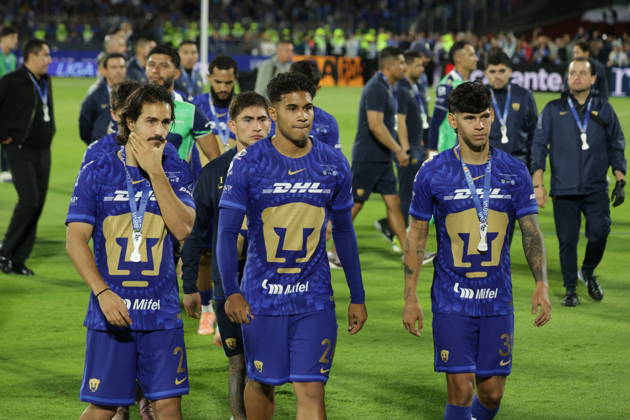 May 24, 2026, Mexico City, Ciudad de Mexico, Mexico: Pablo Bennevendo 2, Tony Leone 24 and Robert Morales 31 of Pumas during the final second leg match between Pumas UNAM and Cruz Azul as part of the Liga MX Torneo Clausura 2026 at Estadio Olimpico Universitario. on May 24, 2026 in Mexico City, Mexico. Mexico City Mexico - ZUMAe321 20260524_zsa_e321_110 Copyright: xIsmaelxRosasx