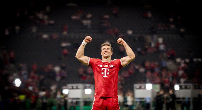 Berlin, Germany. 23rd Mai 2026. Schlussjubel Leon Goretzka (FCB) Bayern München - VfB Stuttgart 23.05.2026