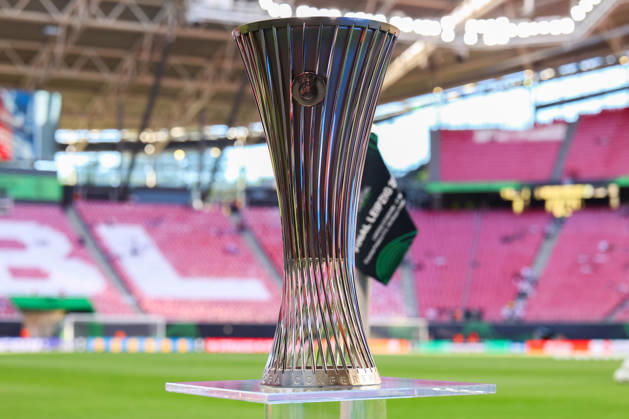 UEFA Conference League final: Crystal Palace FC Vs Rayo Vallecano A view of the trophy during the UEFA Conference League Final 2026 match between Crystal Palace FC and Rayo Vallecano at Football Arena Leipzig. Copyright: xMikolajxBarbanellx