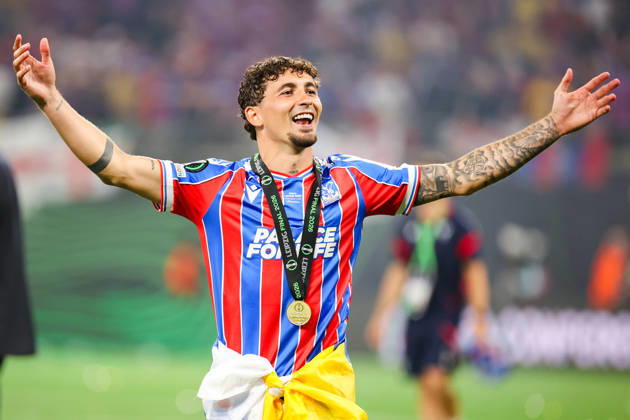 UEFA Conference League final: Crystal Palace FC Vs Rayo Vallecano Yeremy Pino celebrate a win during the UEFA Conference League Final 2026 match between Crystal Palace FC and Rayo Vallecano at Football Arena Leipzig. Copyright: xMikolajxBarbanellx