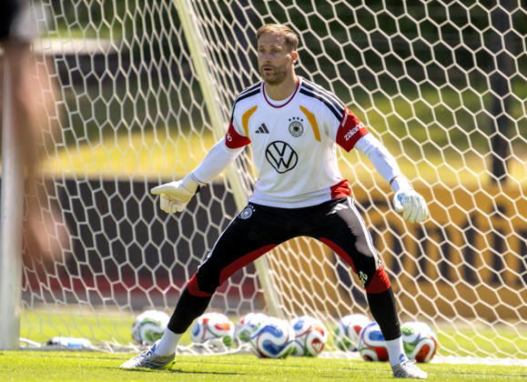 28.05.2026, Fussball DFB-Nationalmannschaft Deutschland, Trainingslager vor der WM in Herzogenaurach, im Homeground bei ADIDAS. Erste Trainingseinheit auf dem Adidas-Sportplatz, Torwart Oliver Baumann (Deutschland)