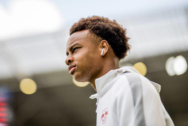 Leipzigs Assan Ouedraogo. Fussball 1. Bundesliga, 34. Spieltag: SC Freiburg - RB Leipzig. 16. Mai 2026: Freiburg, Europa-Park-Stadion. SC Freiburg - RB Leipzig