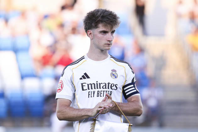 Real Madrid Castilla vs. CE Sabadell, on the playoff matchday of the 2025 26 Primera Federacion (Third Division of Spain) May 29, 2026, Madrid, Spain: Cesar Palacios during the Primera Division championship football match between Real Madrid Castilla and CD Sabadell on 29 May 2026 at Estadio Alfredo Di Stefano in Madrid, Spain. Madrid Madrid Spain Copyright: xAlejandroxMatiasx