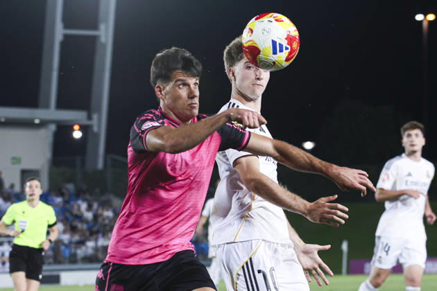 Real Madrid Castilla vs. CE Sabadell, on the playoff matchday of the 2025 26 Primera Federacion (Third Division of Spain) May 29, 2026, Madrid, Spain: Cesar Palacios during the Primera Division championship football match between Real Madrid Castilla and CD Sabadell on 29 May 2026 at Estadio Alfredo Di Stefano in Madrid, Spain. Madrid Madrid Spain Copyright: xAlejandroxMatiasx