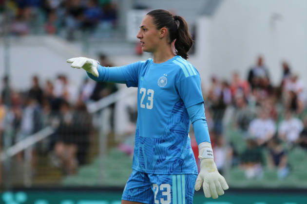 04.06.2026 Fußball Frauen 2025 2026 U23-Länderspiel Deutschland - Dänemark Alfred-Kunze-Sportpark Leipzig Maria Grohs (Deutschland, 23, weiß). Leipzig Sachsen Deutschland