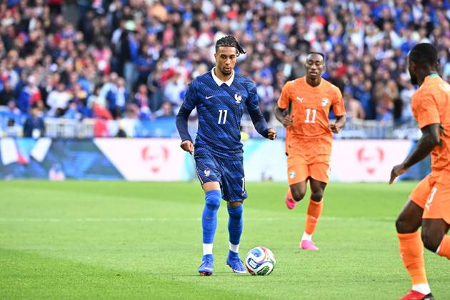 olise (michael) FOOT PREPARATION COUPE DU MONDE 2026 2026 FRANCE-COTE D IVOIRE (1-2) STADE DE LA BEAUJOIRE NANTES FRANCE 04 06 2026 LAHALLE PIERRE NANTES STADE DE LA BEAUJOIRE France GermanyxJapanxUKxFrancexBelgiumxOUT Copyright: xLAHALLExPIERREx