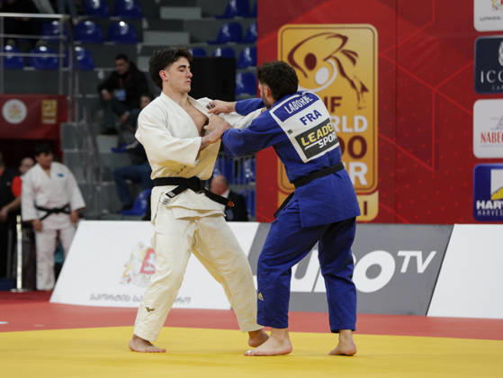 LABORDE Max of France against JAPARIDZE Akaki of Georgia during the Tbilisi Grand Slam 2026, held at the New Sports Palace on March 22, 2026 in Tbilisi, Georgia. Tbilisi Tbilisi Arena, 15�, Universiteti Street, Vazha-Pshavela Blocks, Vake District, Tbilisi, 0186, Georgia Georgia Copyright: xArturxStabulnieksx 1531929