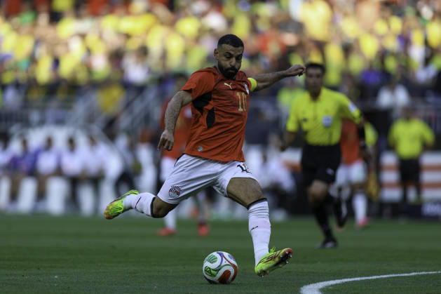 SOCCER 2026: Egypt Vs Brazil JUN 6 June 6, 2026: Egypt forward Mohamed Salah (10) kicks the ball towards the goal during the second half of the International Friendly, Länderspiel, Nationalmannschaft soccer match between Egypt and Brazil at Huntington Bank Field in Cleveland, Ohio. Brian Fisher CSM (Credit Image: Â Brian Fisher Cal Media) Cleveland Ohio United States of America EDITORIAL USE ONLY Copyright: xx ZUMA-20260606_zma_c04_053.jpg BrianxFisherx csmphotothree493366