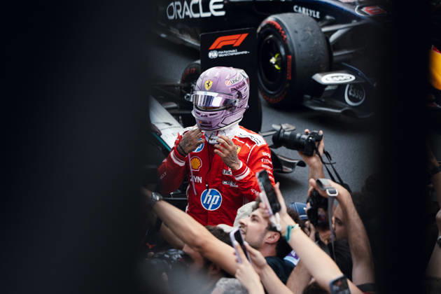 June 7, 2026, Monte Carlo, Monte Carlo, Principality of Monaco: LEWIS HAMILTON (44, Scuderia Ferrari HP, GBR, British F1 Driver, SF-26) during the Formula 1 Podium on Race Day (Sunday) at the Formula 1 Louis Vuitton Grand Prix de Monaco 2026 in Monte Carlo, Principality of Monaco Monte Carlo Principality of Monaco - ZUMAr193 20260607_zsp_r193_009 Copyright: xSaraxRuffonix