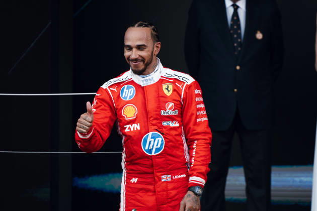 June 7, 2026, Monte Carlo, Monte Carlo, Principality of Monaco: LEWIS HAMILTON (44, Scuderia Ferrari HP, GBR, British F1 Driver, SF-26) during the Formula 1 Podium on Race Day (Sunday) at the Formula 1 Louis Vuitton Grand Prix de Monaco 2026 in Monte Carlo, Principality of Monaco Monte Carlo Principality of Monaco - ZUMAr193 20260607_zsp_r193_019 Copyright: xSaraxRuffonix
