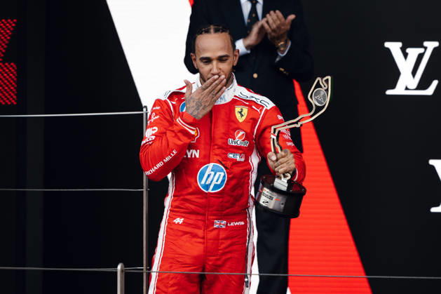 June 7, 2026, Monte Carlo, Monte Carlo, Principality of Monaco: LEWIS HAMILTON (44, Scuderia Ferrari HP, GBR, British F1 Driver, SF-26) during the Formula 1 Podium on Race Day (Sunday) at the Formula 1 Louis Vuitton Grand Prix de Monaco 2026 in Monte Carlo, Principality of Monaco Monte Carlo Principality of Monaco - ZUMAr193 20260607_zsp_r193_025 Copyright: xSaraxRuffonix