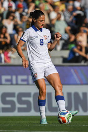 FOOTBALL - FIFA World Cup, WM, Weltmeisterschaft, Fussball - Qualifiers - Italy vs Serbia Photo by IPA ABACAPRESS.COM85455593 - Nevena Damjanovic (Serbia) during Qualifiers - Italy vs Serbia, FIFA World Cup match in Pisa, Italy, June 05 2026 Pisa Italy  Copyright: xIPAxSport ABACAx
