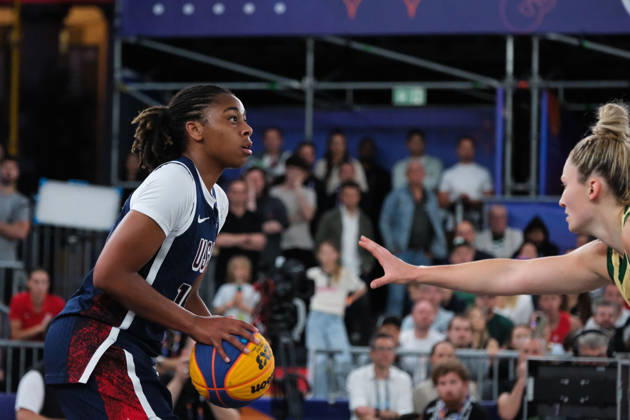 June 7, 2026, Warsaw, Masovian Voivodeship, Poland: USA s MIKAYLAH WILLIAMS (12) and Australia s AMY ATWELL (25) in action during the FIBA 3x3 Basketball World Cup women s final game between Australia and USA in Warsaw, Poland. Team USA defeated Australia to become women s world champions. Warsaw Poland - ZUMAk204 20260607_zip_k204_019 Copyright: xRomanxKozielx