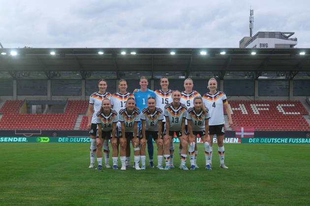 08.06.2026 Fußball Frauen 2025 2026 U23-Länderspiel Deutschland - Dänemark Leuna-Chemie-Stadion Halle Die Deutsche U23-Nationalmannschaft. Halle Sachsen-Anhalt Deutschland