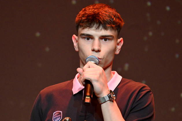 Trophees LNH 2026 - Paris Emilien Peyronnet is seen during the Trophees LNH 2026 ceremony at Theâtre Marigny on the Champs-Élysees in Paris, France on June 9, 2026, organized by the Ligue Nationale de Handball. Photo by Lionel Urman ABACAPRESS.COM Paris France  Copyright: xUrmanxLionel ABACAx