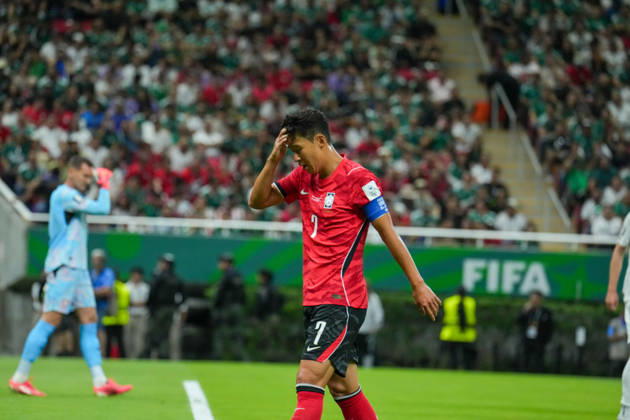 South Korea v Czechia - FIFA World Cup, WM, Weltmeisterschaft, Fussball 2026 - Group A ZAPOPAN, MEXICO - JUNE 11:Son Heung-min (7) of Czechia in action against Lee Jae-sung (10) of South Korea during the 2026 FIFA World Cup First Stage Group A match between South Korea and Czechia at Estadio Akron (Guadalajara Stadium) in Zapopan, Guadalajara, Mexico on June 11, 2026. Luciano Gonzalez Anadolu Zapopan Mexico. Editorial use only. Please get in touch for any other usage. Copyright: x2026xAnadoluxLucianoxGonzalezx
