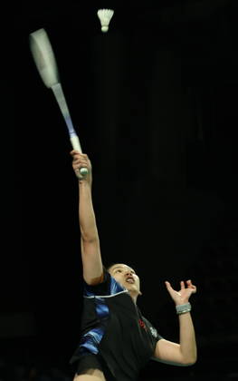 (260613) -- SYDNEY, June 13, 2026 -- Chochuwong Pornpawee hits a return during the women s singles semifinal match between Okuhara Nozomi of Japan and Pornpawee Chochuwong of Thailand at the Australian Badminton Open 2026 in Sydney, Australia, June 13, 2026. ) (SP)AUSTRALIA-SYDNEY-BADMINTON-AUSTRALIAN OPEN-WOMEN S SINGLES GongxBing 