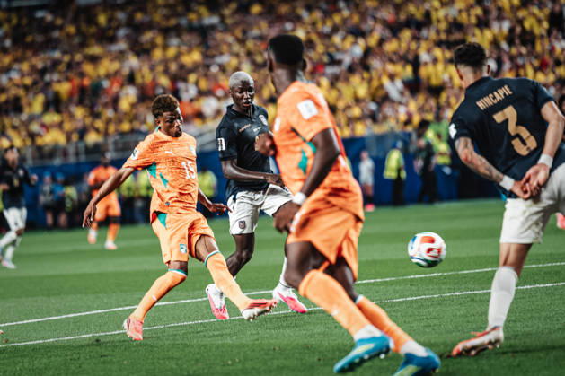 Fußball Herren FIFA Fußball-Weltmeisterschaft 2026 Gruppe E Elfenbeinküste vs. Ecuador 14.06.2026 Tor von Amad Diallo ( 15, Elfenbeinkueste) Philadelphia Philadelphia Stadion Pennsylvania United States of America