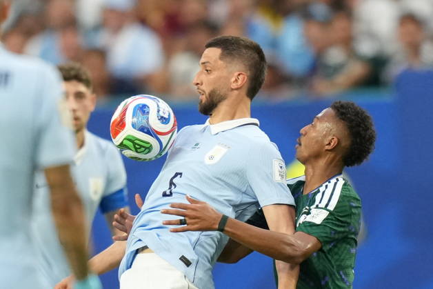 Saudi Arabia v Uruguay - FIFA World Cup, WM, Weltmeisterschaft, Fussball 2026 - Group H FLORIDA, USA - JUNE 15: Rodrigo Bentancur (6) of Uruguay in action during the 2026 FIFA World Cup First Stage Group H match between Saudi Arabia and Uruguay at Hard Rock Stadium (Miami Stadium) in Miami Gardens, Florida, United States on June 15, 2026. Evrim Aydin Anadolu Florida United States. Editorial use only. Please get in touch for any other usage.  Copyright: x2026xAnadoluxEvrimxAydinx