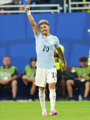 Saudi Arabia v Uruguay - FIFA World Cup, WM, Weltmeisterschaft, Fussball 2026 - Group H FLORIDA, USA - JUNE 15: Maximiliano Araujo of Uruguay celebrates after scoring a goal during the 2026 FIFA World Cup First Stage Group H match between Saudi Arabia and Uruguay at Hard Rock Stadium (Miami Stadium) in Miami Gardens, Florida, United States on June 15, 2026. Evrim Aydin Anadolu Florida United States. Editorial use only. Please get in touch for any other usage.  Copyright: x2026xAnadoluxEvrimxAydinx