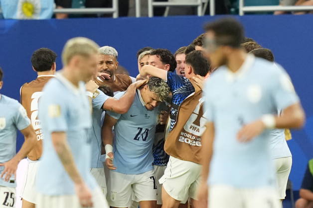 Saudi Arabia v Uruguay - FIFA World Cup, WM, Weltmeisterschaft, Fussball 2026 - Group H FLORIDA, USA - JUNE 15: Maximiliano Araujo (20) of Uruguay celebrates after scoring a goal during the 2026 FIFA World Cup First Stage Group H match between Saudi Arabia and Uruguay at Hard Rock Stadium (Miami Stadium) in Miami Gardens, Florida, United States on June 15, 2026. Evrim Aydin Anadolu Florida United States. Editorial use only. Please get in touch for any other usage.  Copyright: x2026xAnadoluxEvrimxAydinx