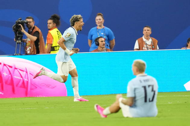 Saudi Arabia v Uruguay - FIFA World Cup, WM, Weltmeisterschaft, Fussball 2026 - Group H FLORIDA, USA - JUNE 15: Maximiliano Araujo (20) of Uruguay celebrates after scoring a goal during the 2026 FIFA World Cup First Stage Group H match between Saudi Arabia and Uruguay at Hard Rock Stadium (Miami Stadium) in Miami Gardens, Florida, United States on June 15, 2026. Evrim Aydin Anadolu Florida United States. Editorial use only. Please get in touch for any other usage.  Copyright: x2026xAnadoluxEvrimxAydinx