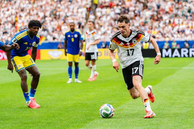 FIFA Fussball Weltmeisterschaft 2026, Gruppe E, Spiel 1, Deutschland vs. Curacao, 14.06.2026 im NRG Stadium in Houston, Texas Florian Wirtz am Ball im Dribbling Copyright: xBahhoxKarax