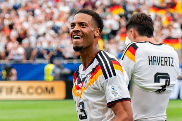 FIFA Fussball Weltmeisterschaft 2026, Gruppe E, Spiel 1, Deutschland vs. Curacao, 14.06.2026 im NRG Stadium in Houston, Texas Tor zum 3:1 durch Kai Havertz (Deutschland) Jamal Musiala (Deutschland) Nathaniel Brown (Deutschland) Aleksandar Pavlovic (Deutschland) Felix Nmecha (Deutschland) Jamal Musiala (Deutschland) Leroy Sane (Deutschland) Florian Wirtz (Deutschland) Nico Schlotterbeck (Deutschland) Copyright: xBahhoxKarax