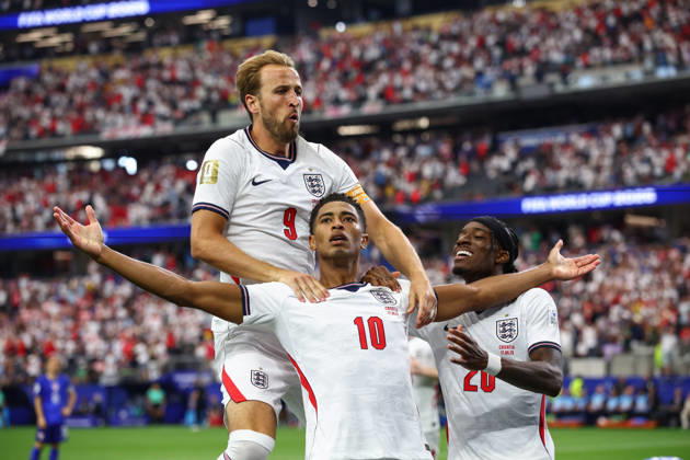 FIFA World Cup, WM, Weltmeisterschaft, Fussball 2026: England v Croatia DALLAS, USA - 17th June 2026: Jude Bellingham of England celebrates scoring his side s third goal during the FIFA World Cup 2026 Group L match between England and Croatia at Dallas Stadium Dallas Dallas Stadium United States of America Copyright: xCraigxMercerx xPeakxActionxPhotosx