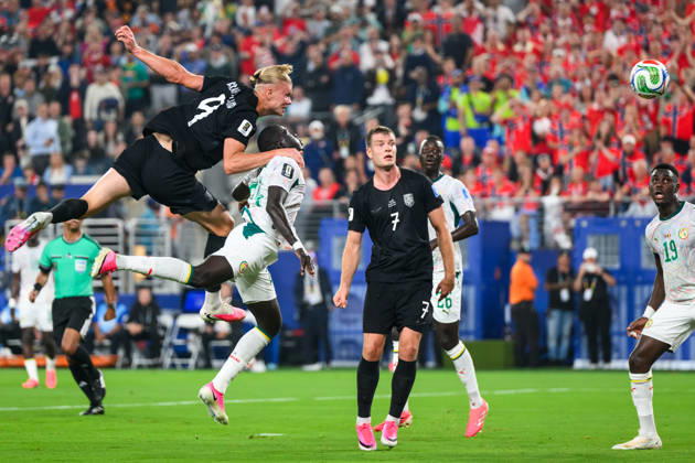 260622 Erling Braut Haaland of Norway during the FIFA World Cup, WM, Weltmeisterschaft, Fussball 2026 group stage football match between Norway and Senegal on June 22, 2026 in New Jersey. Photo: Jon Olav Nesvold BILDBYRAN COP 217 VG0963 bbeng fotboll football soccer fotball vm fotbolls-vm fotball-vm fotbolls-vm 2026 fifa world cup 2026 new york norge norway senegal Copyright: JONxOLAVxNESVOLD BB260622JE048