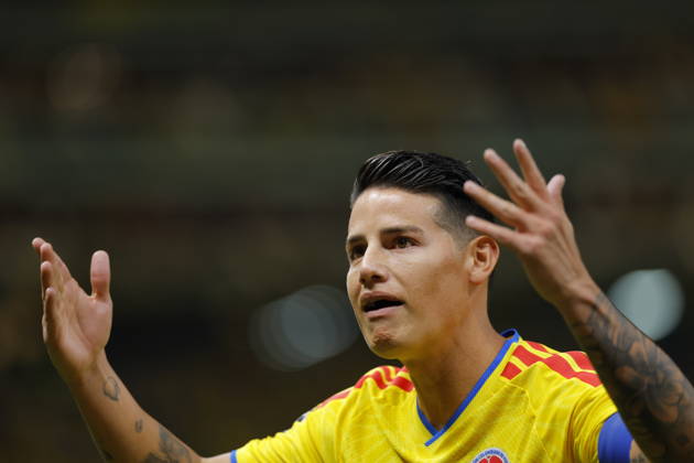 FIFA World Cup, WM, Weltmeisterschaft, Fussball 2026 - Group K - Colombia vs DR Congo James Rodriguez of Colombia reacts during a FIFA World Cup 2026 Group K soccer match between Colombia and DR Congo in Guadalajara, Mexico, 23 June 2026. GUADALAJARA Mexico  Copyright: xFRANCISCOxGUASCOx