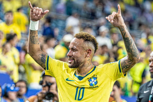 Scotland vs. Brazil MIAMI, FL - 24.06.2026: SCOTLAND VS. BRAZIL - Neymar during the match between Brazil and Scotland, valid for the group stage of the 2026 FIFA World Cup, WM, Weltmeisterschaft, Fussball held at Hard Rock Stadium, in Miami Gardens, Florida, United States, this Wednesday (24). (Photo: Danilo Fernandes Fotoarena) x2969668x  DaniloxFernandes
