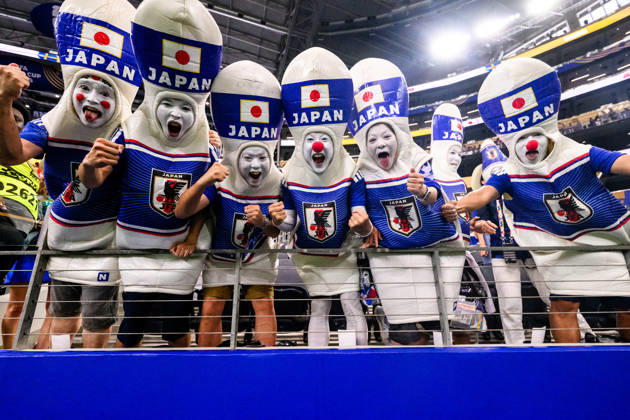 260625 Fans of Japan ahead of the FIFA World Cup, WM, Weltmeisterschaft, Fussball 2026 football match between Japan and Sweden on June 25, 2026 in Dallas. Photo: Ludvig Thunman BILDBYRAN kod LT PA1259 bbeng fotboll football soccer fotball vm fotbolls-vm fotball-vm fotbolls-vm 2026 fifa world cup 2026 sverige sweden sverige a japan publik Copyright: LUDVIGxTHUNMAN BB260625LT021