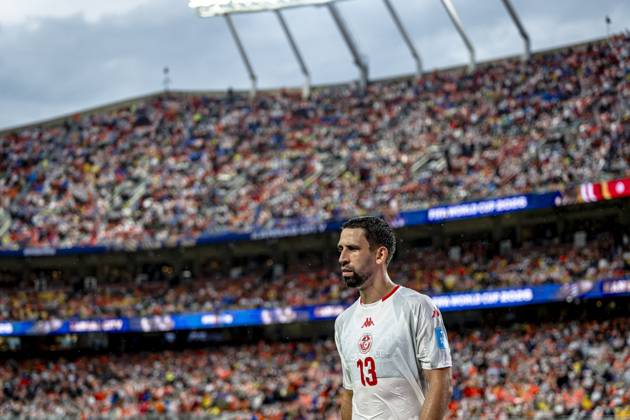 KANSAS CITY - Rani Khedira of Tunisia during the 2026 World Cup at Arrowhead Stadium on June 25, 2026 in Kansas City United States. (Photo by Stefan Koops EYE4IMAGES DeFodi Images) -