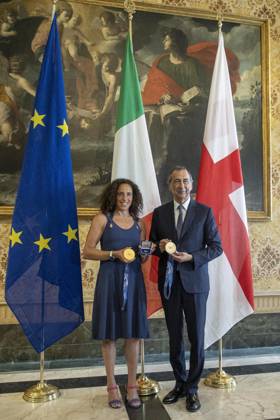 Conferimento dell™Ambrogino d™oro alla campionessa di sci Federica Brignone Nella foto da sinistra verso destra Federica Brignone, Beppe Sala Sindaco di Milano Milano - Italia - Cronaca MercoledÃ¬, 01 Luglio, 2026 (Foto di Marco Ottico Lapresse) Awarding of the Ambrogino d™oro to the ski champion of Milanese origin Federica Brignone Milan - Italy - News Wednesday, 01 July, 2026  Copyright: xMarcoxOttico LaPressex