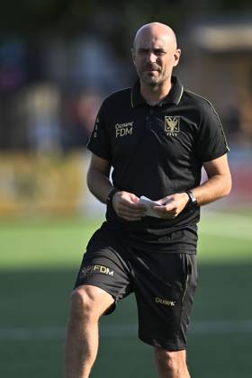 STVV s head coach Frederic De Meyer pictured before a training session of Belgian first division soccer team STVV, on Wednesday 01 July 2026 in Sint-Truiden, in preparation of the upcoming 2026-2027 Belgian first division soccer season. JOHAN EYCKENS JohanxEyckens x180104307x