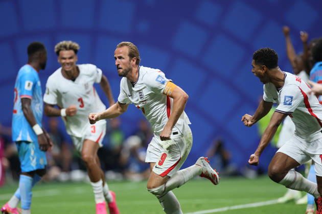 England v Congo DR: Round Of 32 - FIFA World Cup, WM, Weltmeisterschaft, Fussball 2026 Harry Kane of England and Jude Bellingham of England celebrate equalizing goal during the FIFA World Cup 2026 Round Of 32 match between England and Congo DR at Atlanta Stadium on July 1, 2026 in Atlanta, United States. Atlanta Atlanta Stadium GA United States Copyright: xAllstarxPicturexLibraryxLtdx