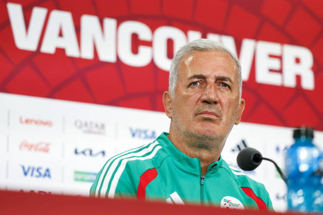 FIFA World Cup, WM, Weltmeisterschaft, Fussball 2026 - Algeria press conference, PK, Pressekonferenz Algeria head coach Vladimir Petkovic speaks during a press conference one day ahead of the FIFA World Cup round of 32 soccer match between Switzerland and Algeria at BC Place stadium in Vancouver, Canada, 01 July 2026. Vancouver Canada  Copyright: xPETERxKLAUNZERx