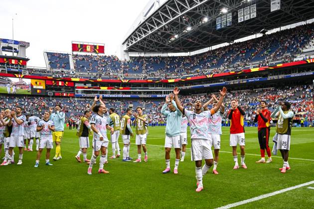 Belgium vs Senegal - 2026 FIFA World Cup, WM, Weltmeisterschaft, Fussball SEATTLE, USA - JULY 01 : Red Devils celebrating their victory during the FIFA World Cup 2026 Round of 32 match between Belgium and Senegal at the Lumen Field stadium on July 01, 2026 in Seattle, USA, 15 06 2026 Seattle United States of America  Copyright: xNicoxVereeckenx