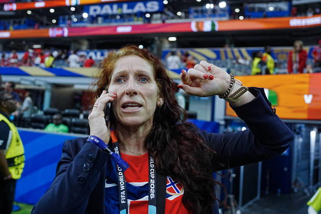 2026 World Cup Ivory Coast Norway Arlington, Texas, USA 20260630 Soccer Federation President Lise Klaveness after the Round of 16 match between Ivory Coast and Norway during the 2026 World Cup at Dallas Stadium. Photo: Terje Pedersen, NTB Arlington, Texas, USA EDITORIAL USE ONLY RESTRICTED USE FOR BETTING COMPANIES  Copyright: xTerjexPedersenx xNTBx