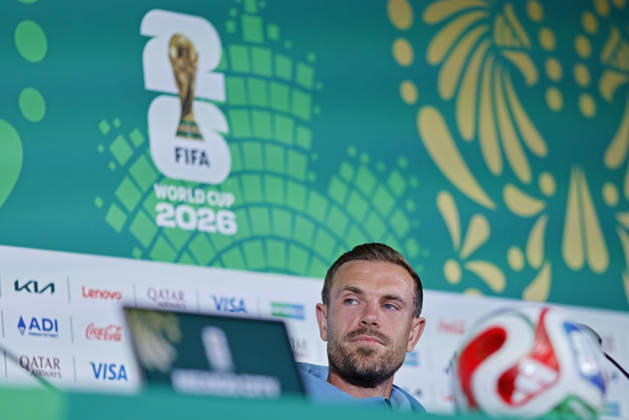 RECORD DATE NOT STATED 4th July 2026; Mexico City Stadium, Mexico City, Mexico; FIFA World Cup, WM, Weltmeisterschaft, Fussball Football, England press conference, PK, Pressekonferenz Jordan Henderson of the England speaks HeulerxAndrey DiaEsportivo