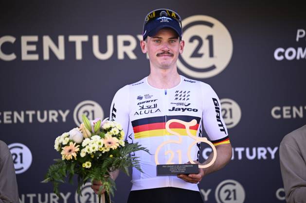 Sport Themen der Woche KW27 Sport Bilder des Tages Tour de France 2026 Stage 2 BARCELONA, SPAIN - JULY 05 : Engelhardt Felix (GER) of Team Jayco AlUla on the podium most combative rider of the day during stage 2 of the 113rd edition of Tour de France an UCI World Tour 2.UWT cycling road race stage for Men Elite of 182 km with start in Tarragona and finish in Barcelona on July 5, 2026 in Barcelona, Spain, 05 07 2026 Barcelona Spain  Copyright: xTomasxSiskx