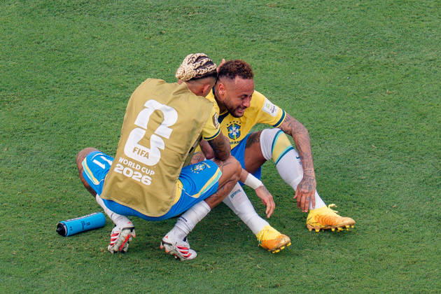 Sport Themen der Woche KW27 FIFA Fussball Weltmeisterschaft 2026, Achtelfinale, Brasilien vs. Norwegen, 05.07.2026, New Jersey Stadion Neymar Junior Jr in Tränen am Beten in Trauer Enttäuschung Copyright: xBahhoxKarax